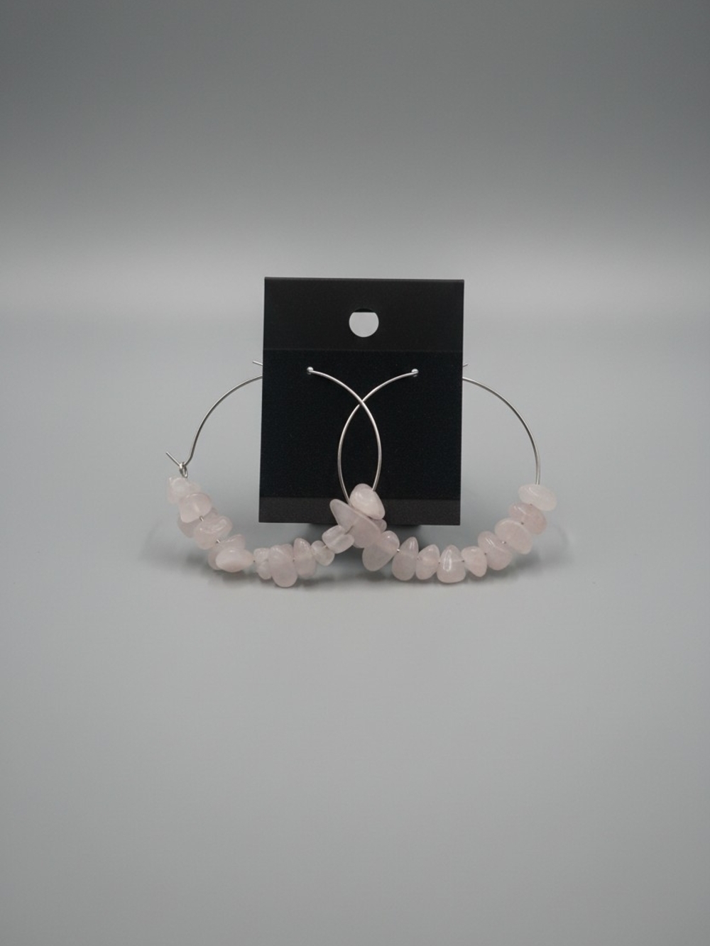 Delicate Quartz Hoop Earrings